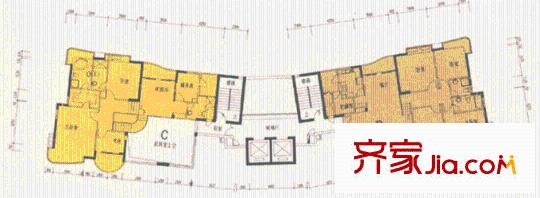 金月灣花園戶型圖1室
