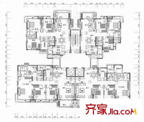 東駿豪苑三期4室 戶型圖