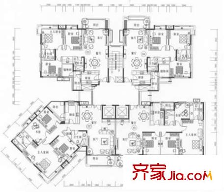 東駿豪苑三期 3室　戶型圖