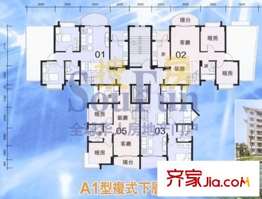 碧河花園 0室 戶型圖