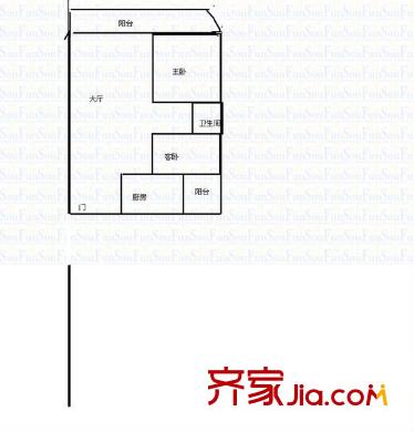 麗駿豪庭 2室 戶型圖