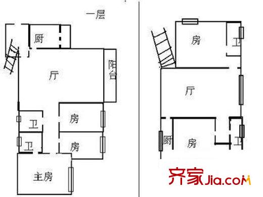 粵港花園 3室 戶型圖