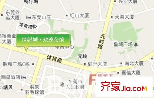 世紀(jì)城玫瑰公館交通圖 