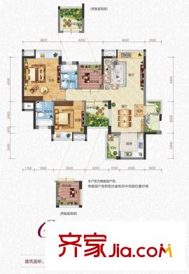 世紀(jì)城玫瑰公館戶(hù)型圖6-9棟1-2單元01-02標(biāo)準(zhǔn)層C花榭琴臺(tái)戶(hù)型 2室2廳2衛(wèi)1廚