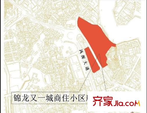 錦龍又一城交通圖區(qū)位示意圖