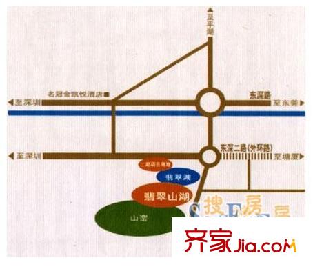 翡翠山湖交通圖