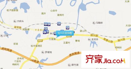 加州花園別墅交通圖 