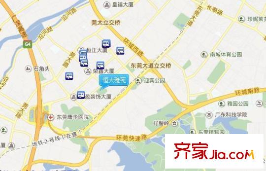 恒大雅苑交通圖 