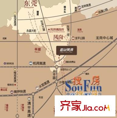 藍(lán)山錦灣交通圖