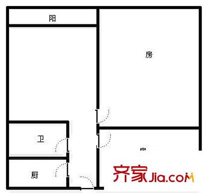 藍(lán)山錦灣一期 2室 戶型圖