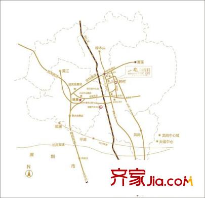 德洲丹緹軒交通圖