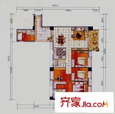 地標(biāo)廣場二期天譽(yù) 3室 戶型圖