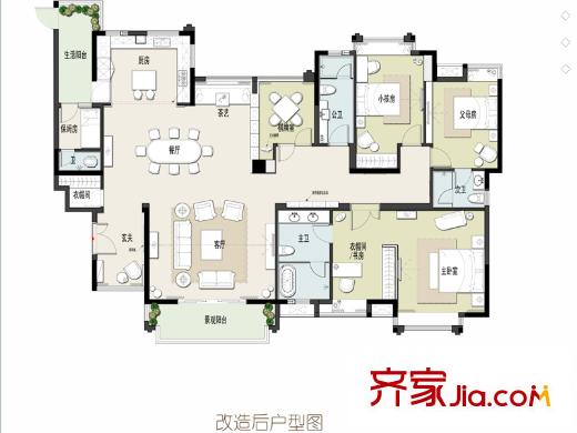 地標(biāo)廣場戶型圖243平戶型圖 5室2廳3衛(wèi)1廚