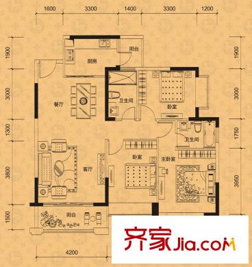 卓越蔚藍城邦    戶型圖