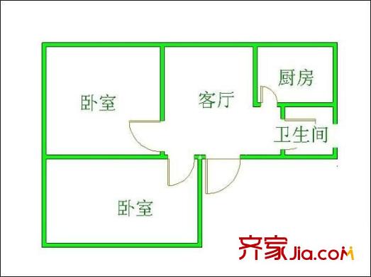 翡翠山湖 2室 戶型圖