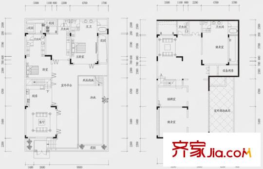 翡翠山湖 3室 戶型圖