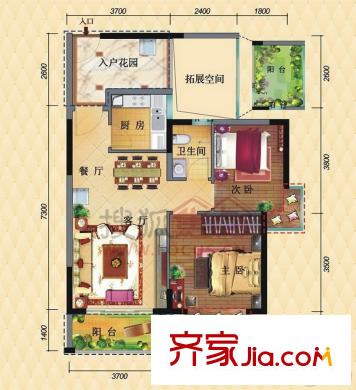 德洲丹緹軒 戶型圖