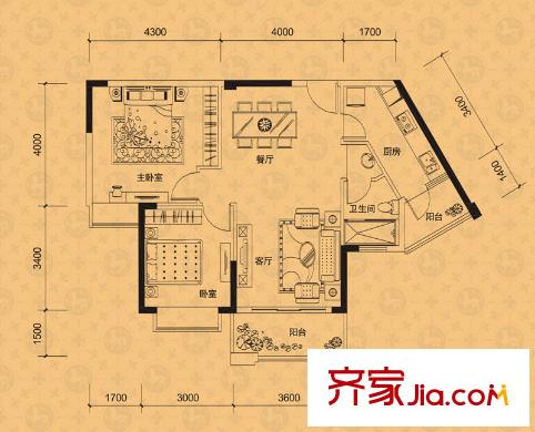 卓越蔚藍城邦    戶型圖