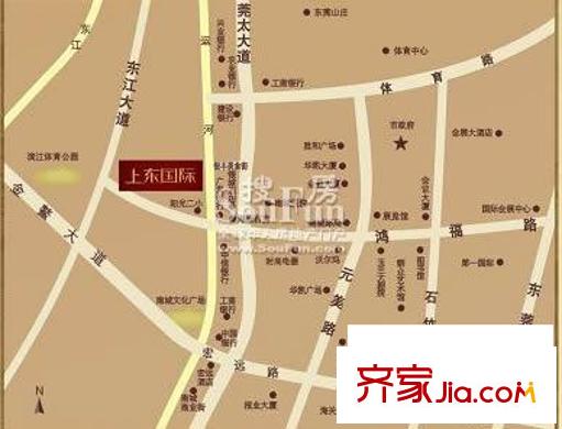 上東國(guó)際交通圖