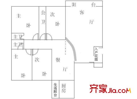 怡豐都市廣場4室 戶型圖