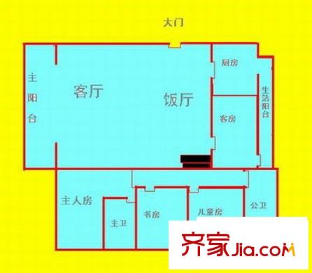 景湖藍郡 4室 戶型圖