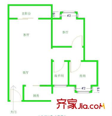 怡豐都市廣場 2室 戶型圖