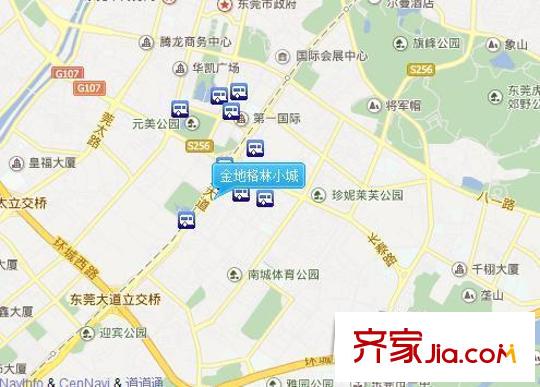 金地格林小城交通圖 