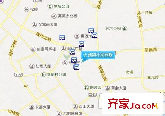大朗碧桂園別墅交通圖 