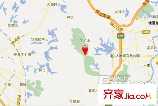觀瀾湖君悅山別墅交通圖 