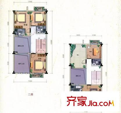 風(fēng)墅連城戶型圖戶型圖 5室2廳3衛(wèi)1廚