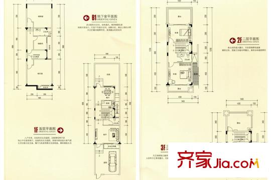 東方銀座蘭喬公館258平方米聯(lián)排別墅 3室2廳4衛(wèi)1廚