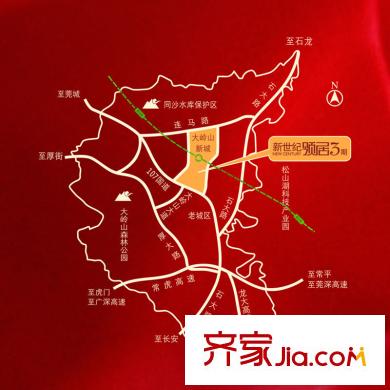 新世紀(jì)領(lǐng)居三期交通圖