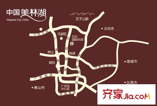 中國美林湖交通圖