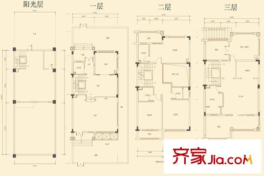 佳兆業(yè)御龍山御龍墅（352-415平方米） 4室3廳5衛(wèi)1廚