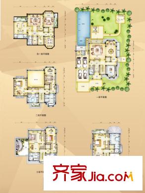 碧桂園柏麗灣別墅戶型圖G213-S鉆石墅 6室5廳5衛(wèi)1廚
