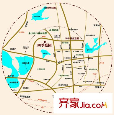 蓮湖四季豪園交通圖