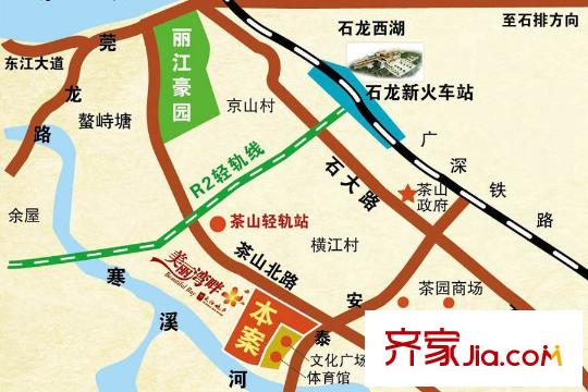 美麗灣畔花園交通圖