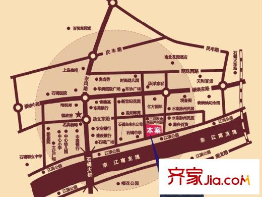 盈拓御江交通區(qū)位圖