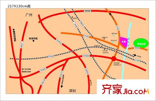 金田花園花域交通圖