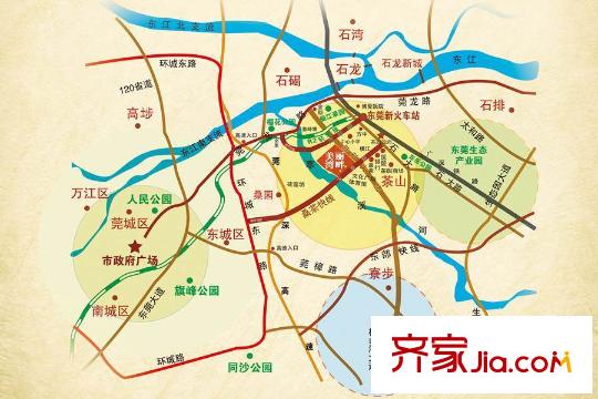 美麗灣畔花園區(qū)位圖