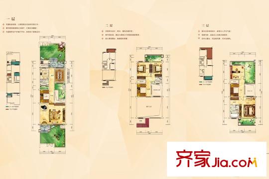 佳兆業(yè)御墅225平方米聯(lián)排別墅 4室2廳3衛(wèi)1廚