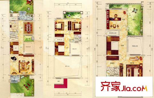 佳兆業(yè)御墅聯(lián)排別墅02戶型 4室2廳3衛(wèi)1廚