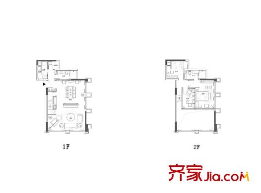 尚峰溫莎堡公寓03棟戶型圖 2室2廳2衛(wèi)1廚