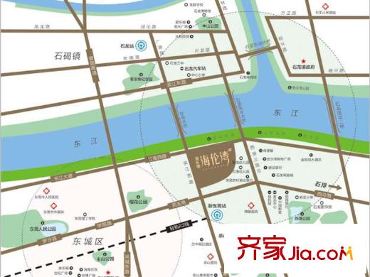 海倫灣交通區(qū)域圖
