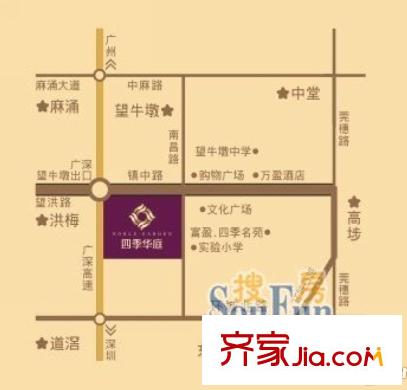 富盈四季華庭交通圖