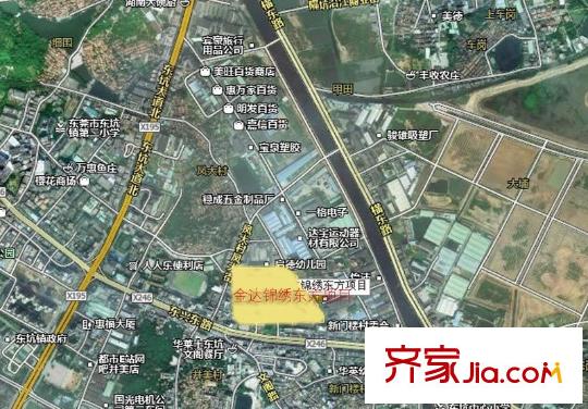 金達(dá)錦繡東方區(qū)位示意圖