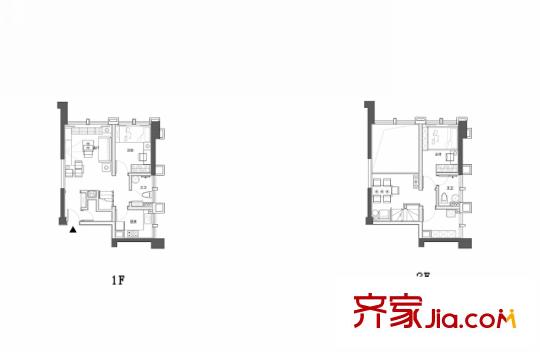 尚峰溫莎堡公寓04棟戶型圖 2室2廳2衛(wèi)1廚