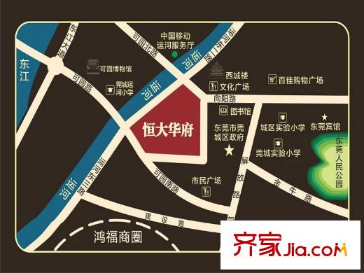 恒大華府交通圖