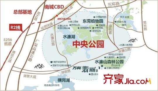 萬科翡麗山交通圖