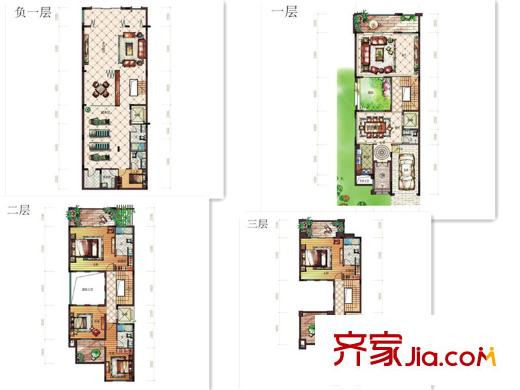 鼎峰源著聯(lián)排A戶型13、15、18、23、26-30棟 4室2廳4衛(wèi)1廚